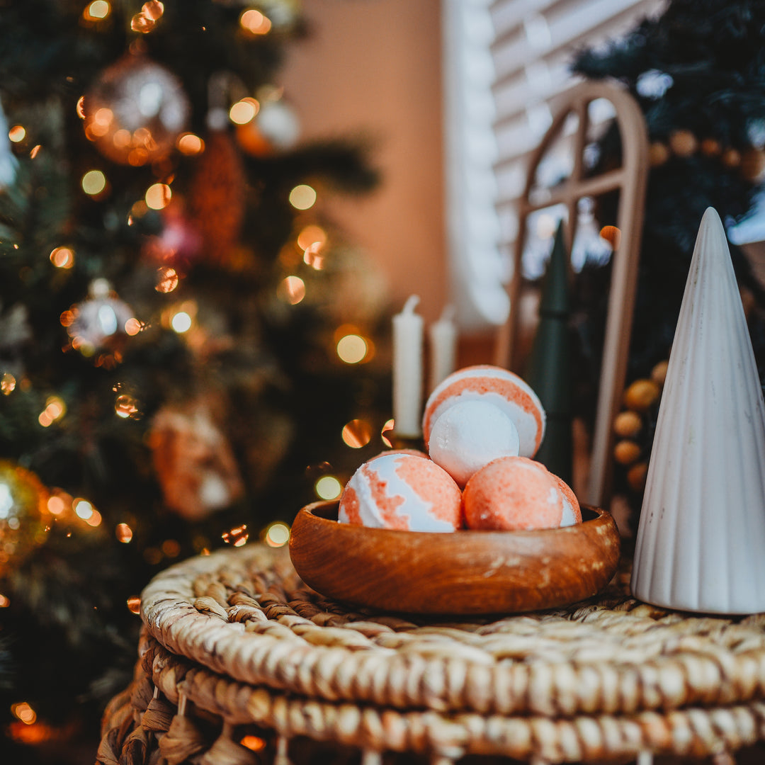 DIY Kid safe Bath Bombs Santa Gift Santa Cookies