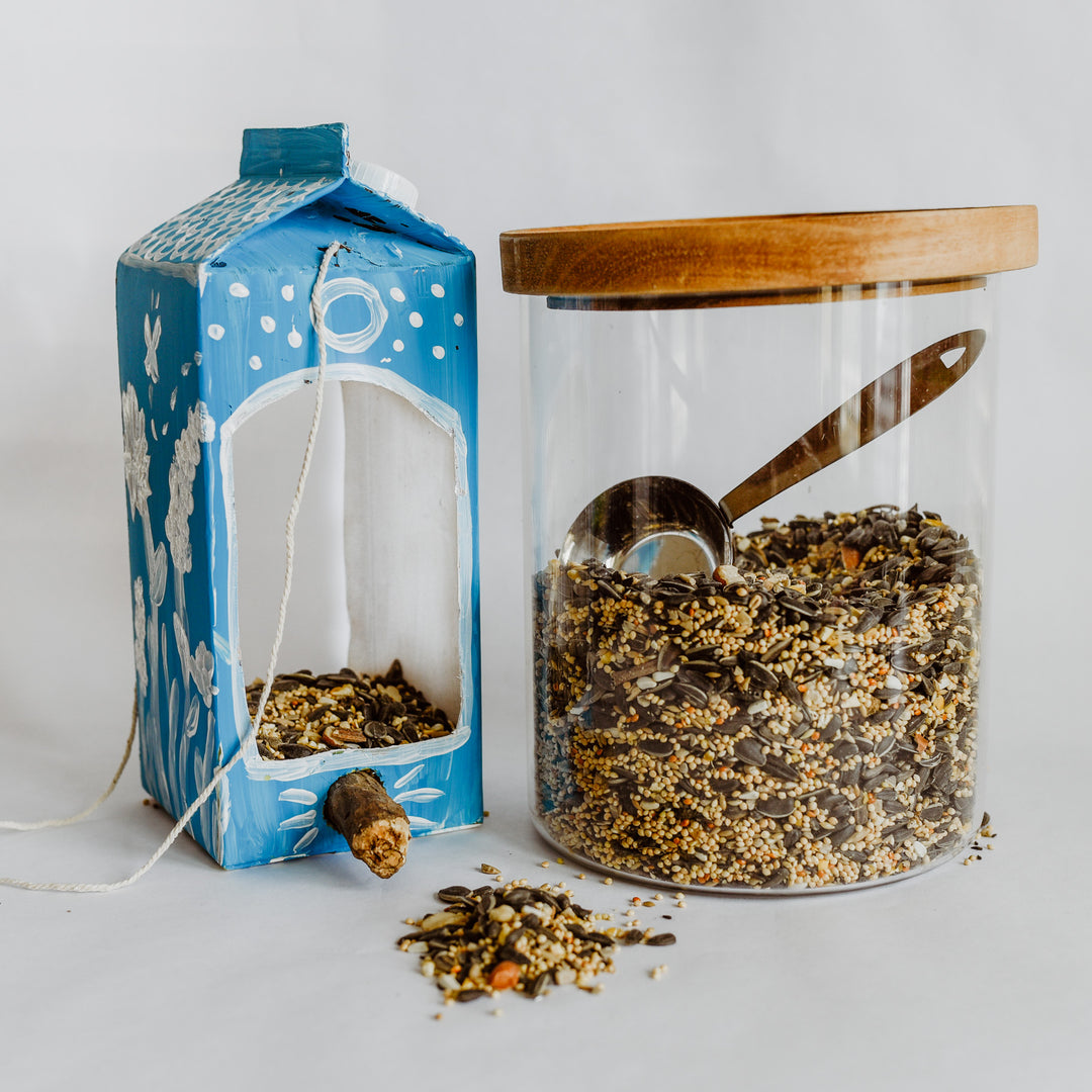 Milk Carton Bird Feeder